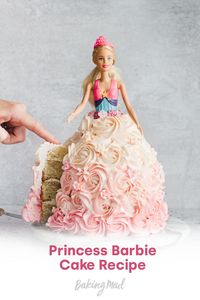 This Princess Barbie cake is every little girls dream. Delicious vanilla sponge cake decorated beautifully in pink, this cake makes the prettiest birthday celebration cake.