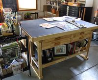 Maria's Watercolor: How To Create This Work Table for Your Art Studio