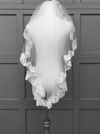 Tradition, romance, and pure grace in one stunningly dreamy fingertip length mantilla wedding veil. This lace-edged bridal veil encompasses all of this and more. Request your free samples https://oneblushingbride.us17.list-manage.com/subscribe?u=0796fb2776156150a481cffae&id=99bee66d5d #weddingveil