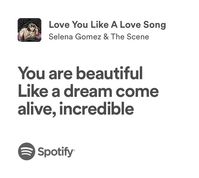 love you like a love song | selena gomez | spotify lyrics