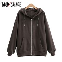 Brand Name: Bold ShadeMaterial: COTTONSleeve Style: RegularHooded: YesOrigin: CN(Origin)Season: Spring/AutumnDecoration: zipperStyle: Young StyleYoung Style: Preppy StyleItem Type: HoodiesSleeve Length(cm): FullRelease Date: Autumn 2020Thickness: STANDARDFabric Type: COTTONModel Number: 2000s Vintage Aesthetic Trends HoodiesClothing Patterns: LOOSEWeight: 570gLiner Type: None-LinerType: Zip-upMaterial Composition: Synthetic FiberGender: WOMENPattern Type: SolidFabric content: 96% and aboveClo...