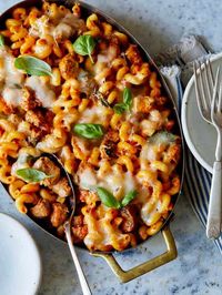 Creamy Pork and Tomato Baked Pasta - Spoon Fork Bacon