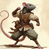 Some dnd art of a ratling monk