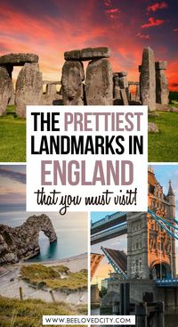 Discover the most beautiful and famous landmarks in England! England travel guide | Things to do in england | places to see in england | beautiful places in england | landmarks in england | England travel tips | England bucket list | england travel itinerary | things to do in northern england | pretty places in england | places to visit in england