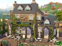 here is a rustic Cafe for your Sims Found in TSR Category 'Sims 4 Community Lots'