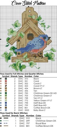 It's free and easy for beginners cross stitch pattern with cute bird. See my other free cross stitch patterns here: https://ru.pinterest.com/crossaholic/free-cross-stitch-patterns/ and Welcome to my Etsy shop for more patterns: https://crossaholic.etsy.com