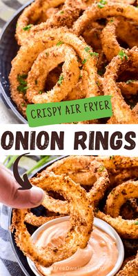 These Air Fryer Onion Rings are the BEST! So crispy and flavorful... just like what you get at your favorite restaurant! And for those of you who struggle from frequent heartburn, you can still enjoy them with @meijer ODT! Learn more here: shppn.co/vFvBht