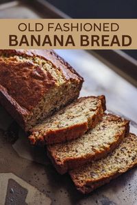 Looking for a classic banana bread recipe that is moist and full of flavour? This is Grandmas easy recipe that is perfect for breakfast, brunch or a healthy snack. This is not an eggless banana bread, it uses overripe bananas, butter, walnuts and sugar like old fashioned banana bread. A gluten-free dessert it is  perfect for everyone. Banana recipes. Gluten free desserts. Gluten free baking. Banana bread recipe moist.  #quickbread #grandmas