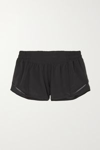 Shop LULULEMON Hotty Hot low-rise mesh-paneled stretch recycled-Swift shorts - 2.5", Explore the latest LULULEMON women's collection today on NET A PORTER