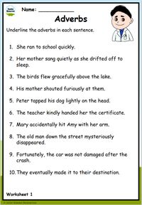 Grade 3 Adverb Worksheets | Free Printables | Worksheets