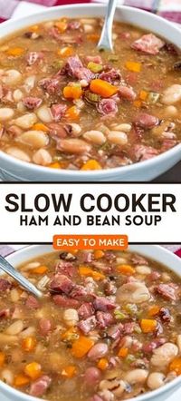 Crockpot Ham and Bean Soup