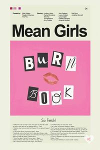 Prints and Giggles by Erin Hagerman’s art print “Mean Girls” shows a movie-inspired poster of the movie “Mean Girls” that features a pink square in the center that says “BURN BOOK” in a magazine style. It’s so fetch! iCanvas offers canvas art and framed paper prints in a variety of sizes and frame styles. We have sales every week, click-thru to see today’s pricing! #meangirls #2000style #2000inspo #meangirlsmovie #y2k #y2kbackground #y2kpainting #y2koutfit #y2koutfitinspo