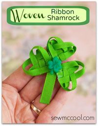 WOVEN RIBBON SHAMROCK ...