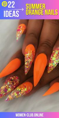 Summer Nails Orange 2023: 22 Ideas - women-club.online