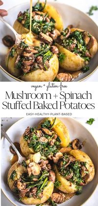 The Ultimate Stuffed Baked Potatoes with Mushrooms - Two Spoons