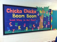 Chicka chicka boom boom: back to school kindergarten bulletin board!