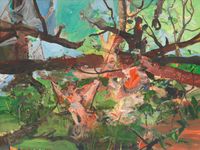 Artwork: Cecily Brown, "Girl on a Swing," 2004, oil on linen #art #studioart #elements #line #teachers #k12