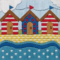 Buy Anchor Beach Huts Embroidery Kit Online at johnlewis.com