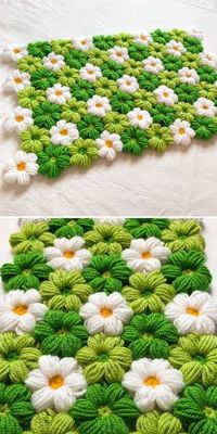 Puff Flower Crochet - Free Patterns and Ideas | Crochetpedia