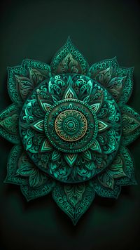 #Dark #Aesthetic with #Geometric #Mandala and #Bokeh_Effect