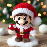 Mario Santa Claus Amigurumi