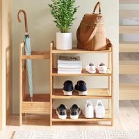 Dotted Line™ 8 Pairs Natural Bamboo Shoe Rack & Reviews | Wayfair