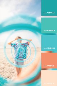 Blue, coral color palette. Color palette from image