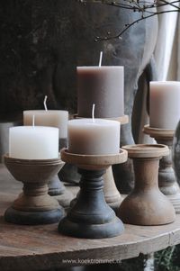 European website....Just love the look...Thrift Store candle sticks, dollar store candles.