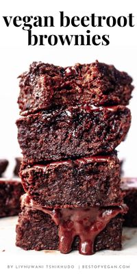 Explore a delightful fusion of plant-based goodness with this Vegan Beetroot Brownies recipe. These rich and chocolatey treats feature wholesome ingredients like cooked beetroots and flaxseed, making them a guilt-free indulgence. Add a luxurious touch with our optional fudge topping recipe for an extra layer of decadence. Satisfy your sweet cravings while staying true to your ethical choices. Perfect for vegans and anyone looking for a healthier dessert option.