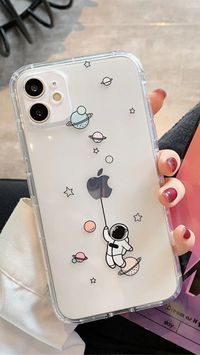 This pretty and cute girlie cartoon astronaut Space planets transparent Apple phone case is made of good quality of soft silicone. This colorful awesome fun aesthetic cartoon cellphone cases will make your phone amazing unique and funny. This i case back cover is best girly sweet and fun back cover for you i phone. Protective and clear apple icon fun cases are cool, popular and nice. Best gift for women, girls, ladies, teens or Disney lovers iphone 7 plus 11 pro max X XR #iphonecase #phonecase