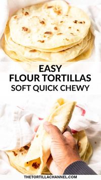 Flour tortillas are best made from scratch and make these soft, delicious homemade flour tortillas! This recipe is easy to follow and better than store bought. They can be used in Mexican and Tex-Mex meals. Soft Tortilla Recipe, Flour Tortilla Recipe, Homemade Tortilla Recipe, Recipes With Flour Tortillas, Homemade Flour Tortillas, Flour Tortilla