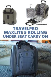 TravelPro MaxLite 5 Rolling Under Seat Carry On has 26 litres of space - making it the perfect choice for a few nights clothing. Read our travel product review to find out why we love to travel with it whenever we are hitting the road