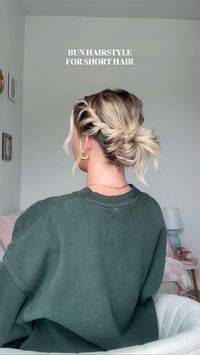 Messy bun | hair tutorial | short hair | short hair updo