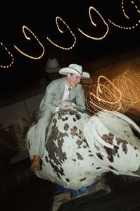 mechanical bull at Austin wedding at The Grand Lady