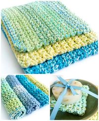 This very simple pattern for easy thick crochet wash & dishcloths makes a nice, chunky, textured dishcloth or washcloth that's perfect for gift giving. A great pattern for beginners.