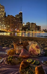 Aesthetic picnic at the beach