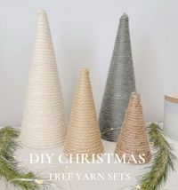 Let me show you how i perfected making these christmas tree sets in a few simple steps! Christmas crafts. Holiday crafts. DIY christmas trees. Neutral boho christmas How to make them perfect every time!