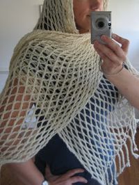 The Sojourning Spinner: Autumn Vista Sprang Shawl