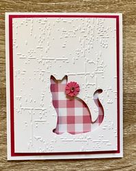 Silhouette Cat Birthday Card Set of 2 - Etsy