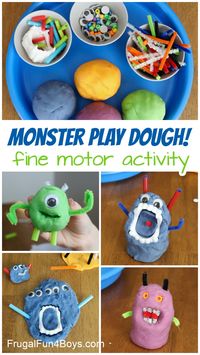 Silly Monster Play Dough Activity - Frugal Fun For Boys and Girls