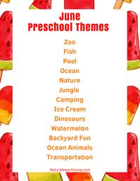 June Preschool Themes with Lesson Plans and Activities, Summer Preschool Themes, lesson plans and activities for homeschool, summer camp, daycare or summer fun at home. These June themes are perfect for preschoolers through early elementary. Ocean Activities for Kids, Summer Activities for Kids, Summer Lesson Plans for Preschool and Kindergarten #summer #preschoolthemes #preschool #preschoolactivities #scienceforkids #summeractivities