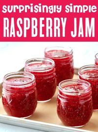 Jam Recipes for Canning - Easy Homemade Raspberry Jam Recipe! You won't believe how simple it is to make your own jams... and you'll love having them stocked up in your pantry waiting for you all year long! Go grab the recipe and give it a try this week!