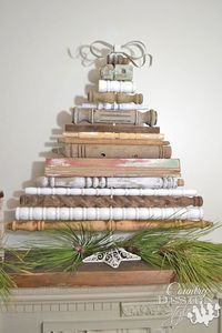 Vintage style DIY idea for Christmas tree decor made from my collection of old spindles | countrydesignstyle.com