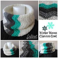 free crochet pattern - Winter Waves Chevron Cowl #cre8tioncrochet ✿Teresa Restegui http://www.pinterest.com/teretegui/✿