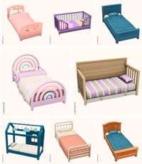 Here are links to all of my favorite toddler beds that are perfect for creating a cute bedroom for your tiny tots! I’ve included multiple swatches within the list to show off the bedframes and blankets’ customization options. ,  #patreon #maxis match #TS4Decor #SimCreatorsCommunity #TS4Furniture #SimHomeDecor #Sims4CustomContent #TheSims4Aesthetic #Sims4HomeInspo #thesims4 #sims4 #ts4 #sims4cc #ts4cc #sims4ccfinds #ts4ccfinds #sims4downloads #ts4downloads #sims4maxiscc #sims4clothes #simsfinds #sims4ccfurniture