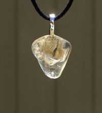 Golden Labradorite aka Bytownite Free Form Stone Crystal Pendant Necklace  | eBay