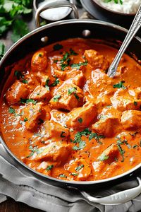 Indulge in Traditional Indian Butter Chicken, a creamy delight with rich spices and tender chicken. Perfect for a flavorful dinner!