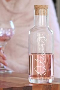 Personalised Script Corked Glass Decanter by Oh So Cherished