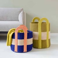 Trouva: Storage Basket Colombo Design In Small Sewn Cotton Rope with 2 Carry Handles