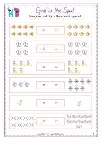 Build your child’s early math skills with our Equal or Not Equal Kindergarten Worksheets! Through interactive games and puzzles, children can practice identifying if two sets of objects are equal or not equal. With its fun vibrant colors and easy-to-follow instructions, our worksheet will help your child learn the essential principles of equality and inequality.